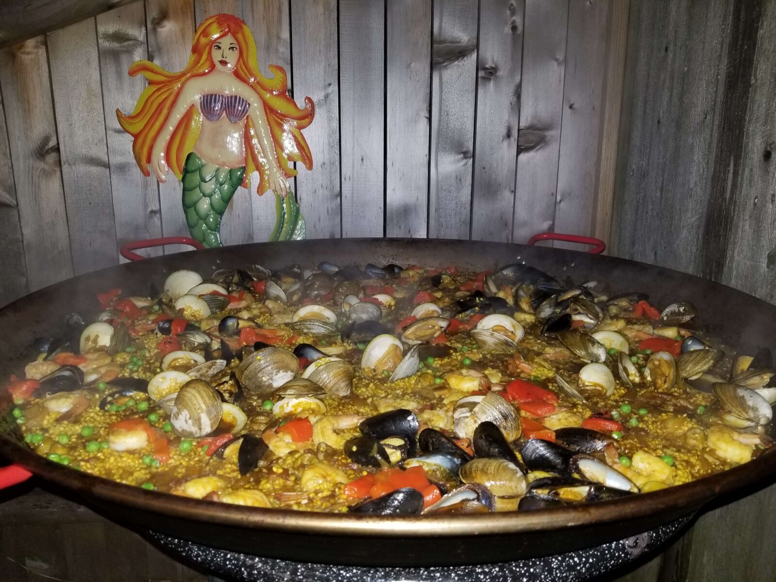 hot and delicious Paella with Clams