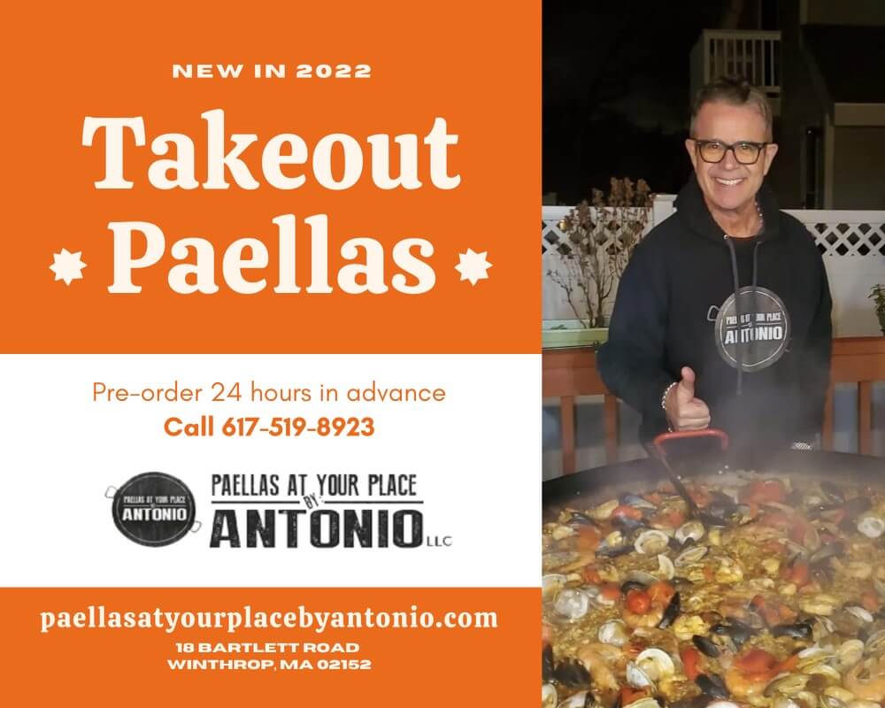 Takeout Paellas Poster with Contact Details